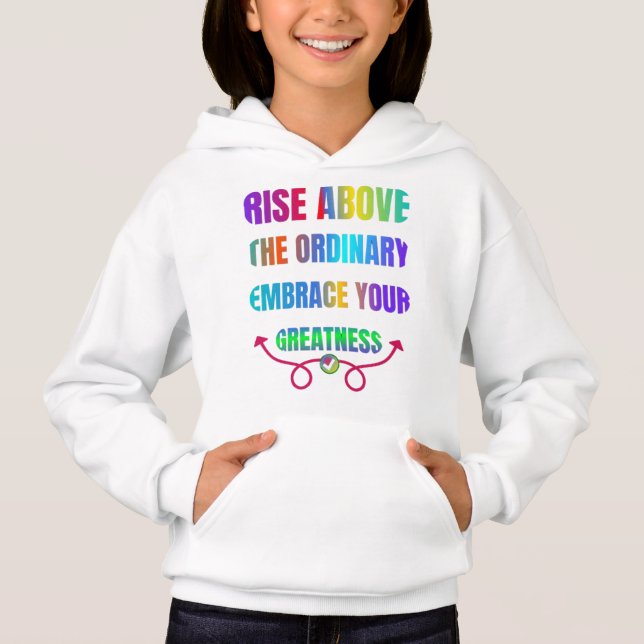 Steigen Sie über der normalen Embrase Ihrer Größe  Hoodie (Vorderseite)