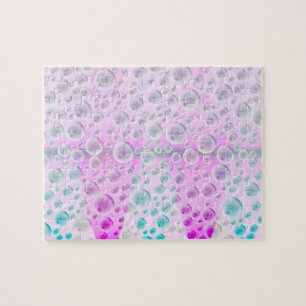 Steigende Blasen (Rosa und Blau)