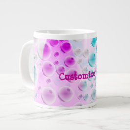 Steigende Blasen (Rosa und Blau) Jumbo-Tasse