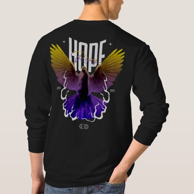 Steigende Hoffnung Moderne Streetwear T-Shirt (Rückseite)