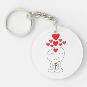 Steigende Liebe Personalizable Buddha Schlüsselanhänger