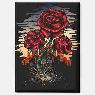 Steigende Rose Magnet