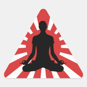 Steigende Sun Yoga 4 Meditation Pyramidenaufkleber Dreieckiger Aufkleber