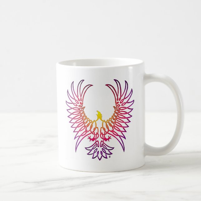steigender Adler, sunglow Kaffeetasse (Rechts)
