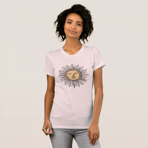 Steigender Sun Boho Minimaler T - Shirt