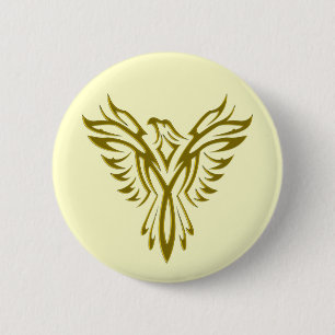 Steigendes Abzeichen/Knopf Phoenix Button