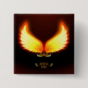Steigendes Feuer - Phoenix-Flügel Button