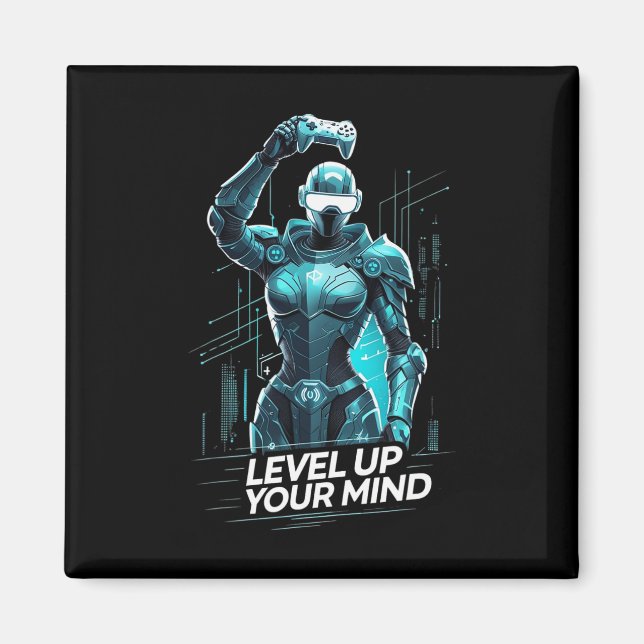 Steigere deinen Geist Ai Gamer  Magnet (Vorne)