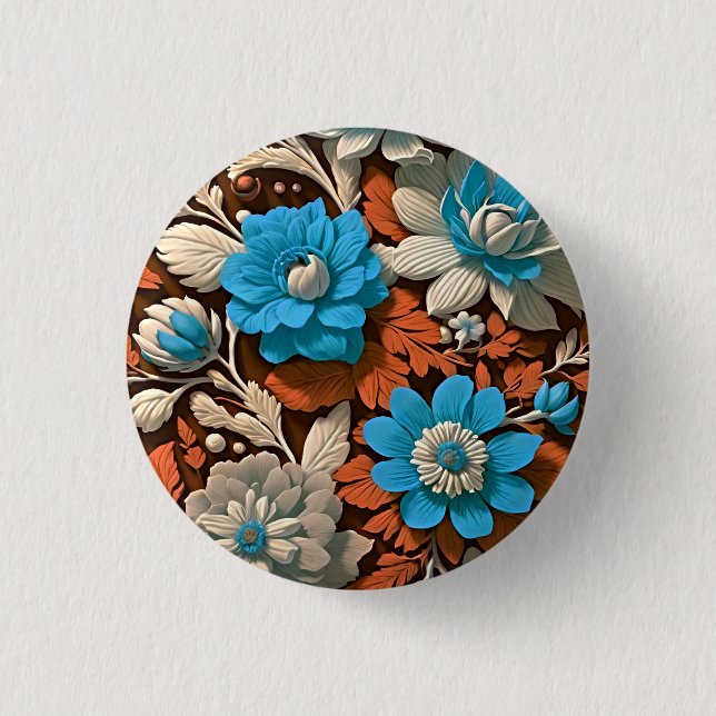 Steigern Sie Ihren Stil mit Boho Floral Elegance Button (Vorderseite)