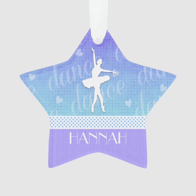 Steigung des Blaus - Ballerina-leidenschaftlicher Ornament (Vorderseite)