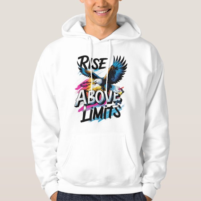 Steigung über den Grenzwerten | Bold Eagle Motivie Hoodie (Vorderseite)