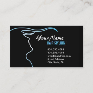 Steigungs-Kontur-Haar-Stylist-Geschäfts-Karte Visitenkarte