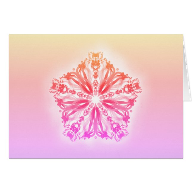 *~* Steigungs-Rosa-Pfirsich-Lavendel-Mandala (Vorderseite (Horizontal))