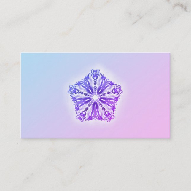 *~* Steigungs-Stern-Mandala-Türkis u. rosa Heiler Visitenkarte (Vorderseite)