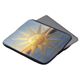 Steile und glänzende geometrische goldene Sterne Laptopschutzhülle