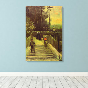Steiler Weg in Montmartre von Vincent van Gogh Leinwanddruck