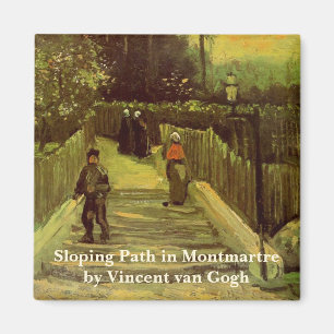 Steiler Weg in Montmartre von Vincent van Gogh Magnet
