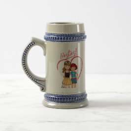 Stein, 22 oz Für Bestien und beste Freunde Mädchen Bierglas