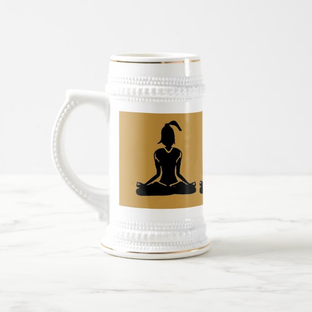 Stein -Beer Yoga Stein Bierglas (Links)