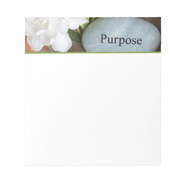 Stein graviert, Zweck - KLEINER Notepad Notizblock (Vorderseite)