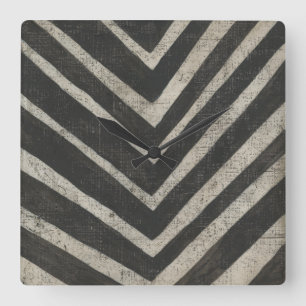 Stein - Linien Quadratische Wanduhr