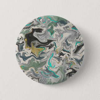 Stein-Marmorierung mit Türkisadern 2 1/4" Rund Button