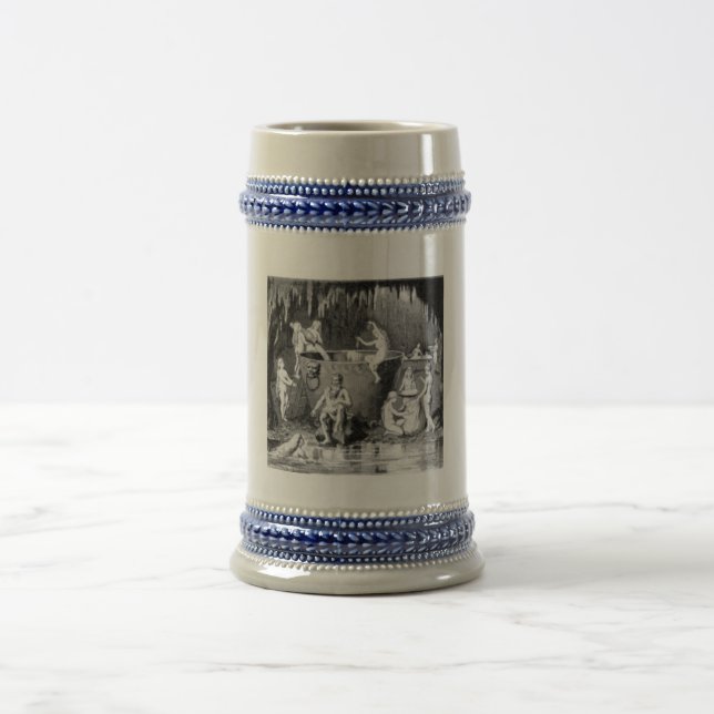 Stein mit Druck der Halle der aegirs Bierglas (Mittel)
