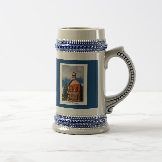 Stein mit Glauben-Familie und Freund-Mitteilung Bierglas (Rechts)
