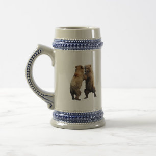 Stein mit Grizzlybären Bierglas