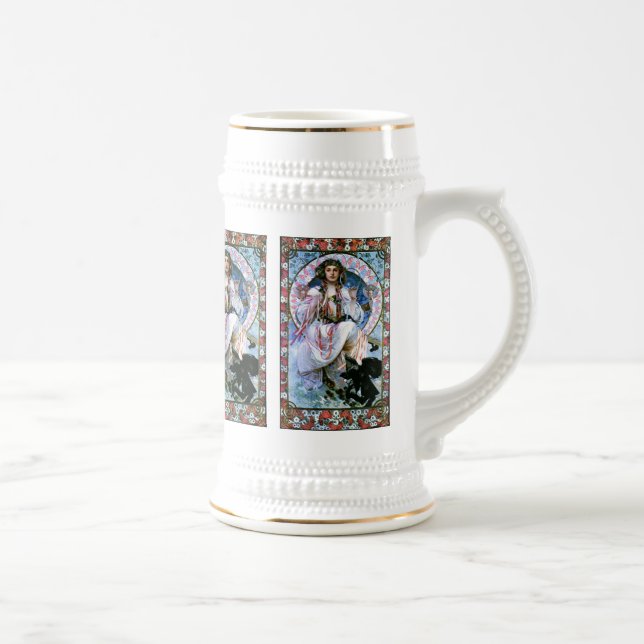 Stein: Mucha - Slavia - Sezession Bierglas (Rechts)