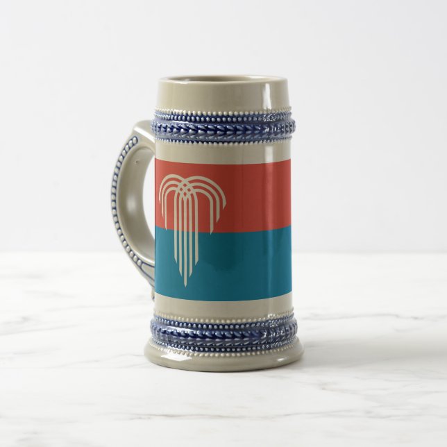 Stein Mug avec le drapeau de Kansas City, Missouri (Devant gauche)