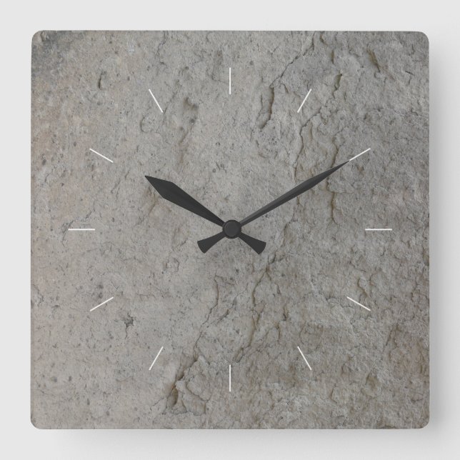 STEIN | Naturbild Quadratische Wanduhr (Vorderseite)