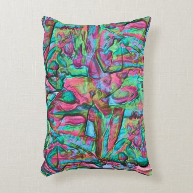 Stein oder geruchelt mit sanft seidigen Farbtönen Dekokissen (Vorderseite(Vertikal))