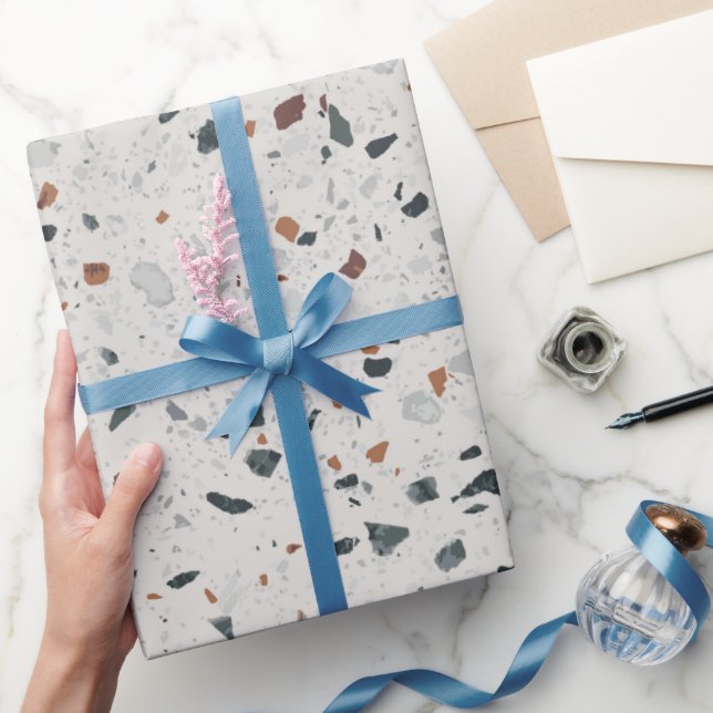 Stein Terrazzo-Muster  Geschenkpapier (Schenken)