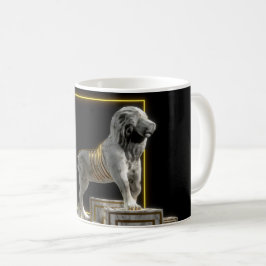 Stein-und Goldlöwe-Statue Kaffeetasse