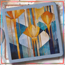 STEIN-UNTERSETZER - Abstrakte Art Deco Gestaltung