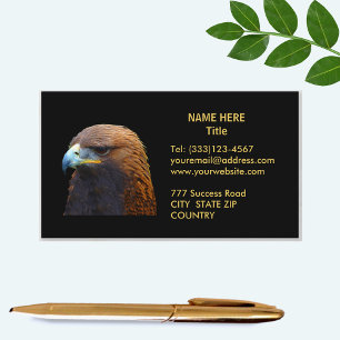 Steinadler auf goldenem und schwarzem  visitenkarte