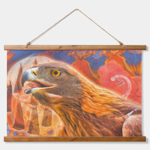 STEINADLER Ruft alle Kachinas Wandteppich Mit Holzrahmen