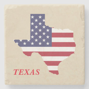 Steinauftragmaschine der Texas-Flaggen-Karte Steinuntersetzer
