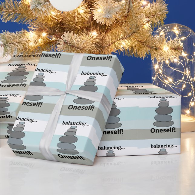Steinbalancierung  geschenkpapier (Feiertage)