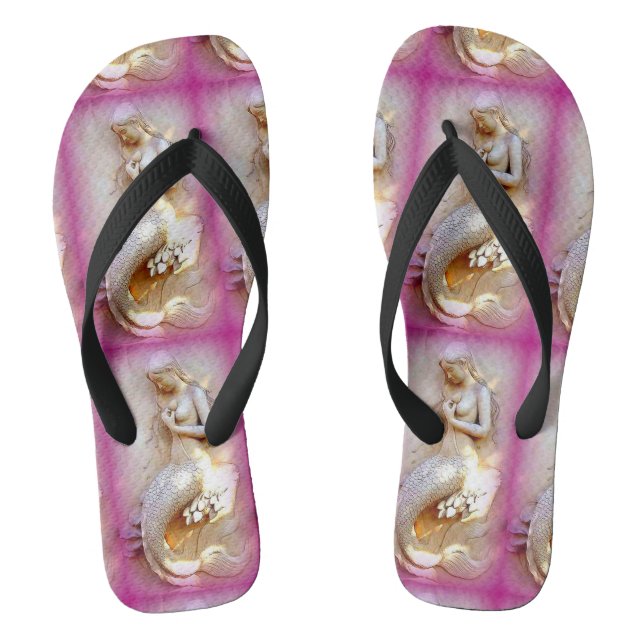Steinbeißrosa Flip Flops (Fußbett)