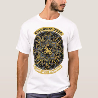 Steinbock 2026 Zodiac Mandala | Erde Zeichen Astro T-Shirt