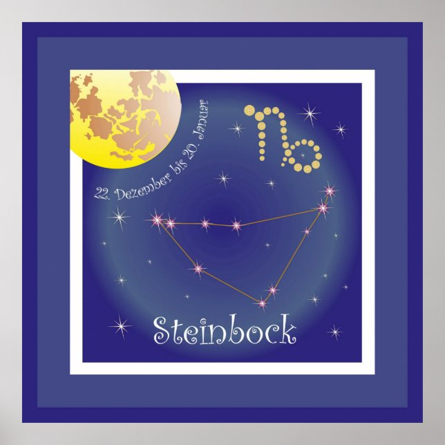 Steinbock 22 Bis 20. Januar Poster Dezember (Vorne)