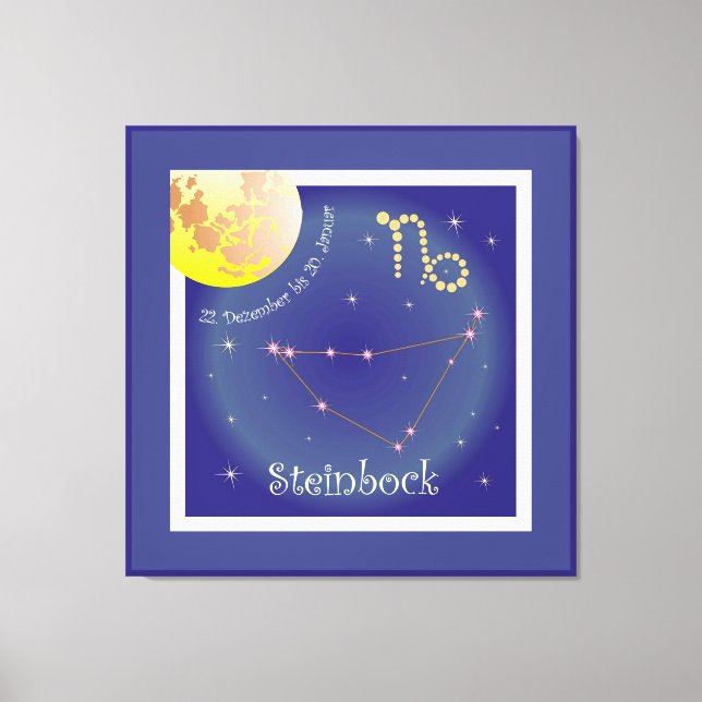 Steinbock 22. Dezember bis 20. Januar Leinwand (Vorderseite)
