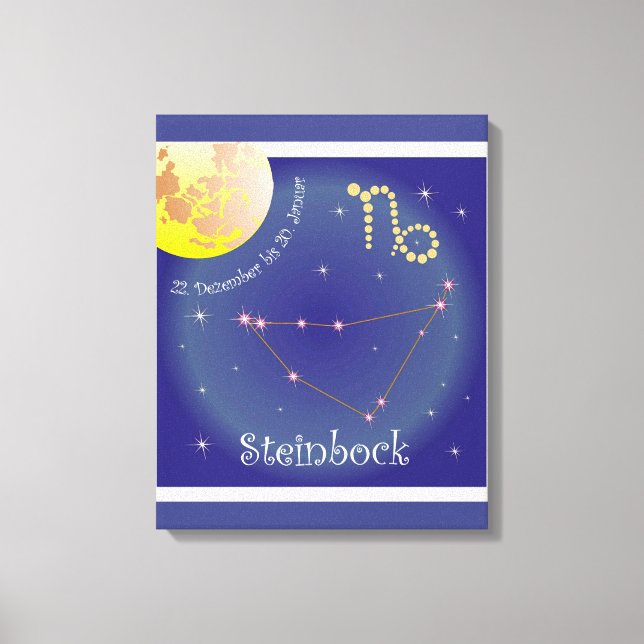 Steinbock 22. Dezember bis 20. Januar Leinwand (Vorderseite)