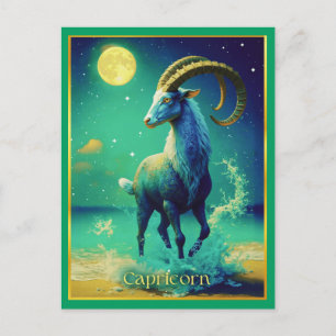 Steinbock das Meeresziegen Zodiac Zeichen Postkarte