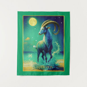 Steinbock das Meeresziegen-Zodiakzeichen Wandteppich
