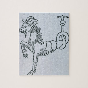 Steinbock (die Ziege) eine Illustration vom 'Poe