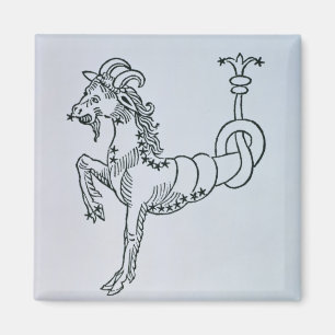 Steinbock (die Ziege) eine Illustration vom 'Poe Magnet