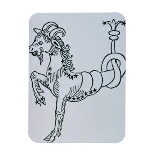 Steinbock (die Ziege) eine Illustration vom 'Poe Magnet